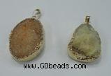 NGP1025 25*35mm - 35*45mm freeform druzy agate beads pendant