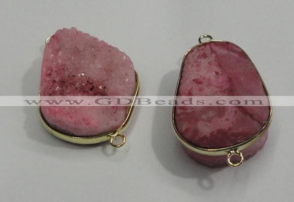 NGP1053 20*30mm - 25*35mm freeform druzy agate beads pendant