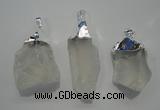 NGP1085 20*30mm - 25*50mm nuggets white crystal pendants