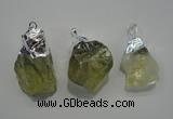 NGP1086 20*30mm - 25*50mm nuggets yellow quartz pendants