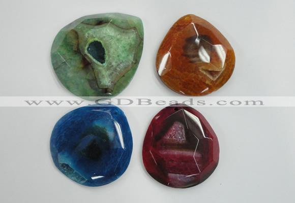 NGP1252 40*50mm - 55*65mm freeform agate gemstone pendants wholesale