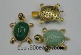 NGP1306 43*60mm tortoise agate pendants with crystal pave alloy settings