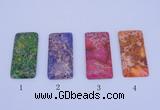 NGP135 5pcs 30*60mm rectangle dyed imperial jasper gemstone pendants