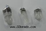 NGP1350 10*35mm - 15*60mm faceted nuggets white crystal pendants