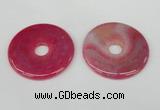 NGP1371 7*50mm - 8*55mm donut agate gemstone pendants