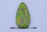 NGP139 2pcs 30*60mm teardrop dyed imperial jasper gemstone pendants