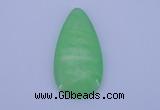 NGP140 2pcs 30*60mm teardrop dyed white jade gemstone pendants