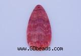 NGP141 2pcs 30*60mm teardrop dyed rhodochrosite gemstone pendants