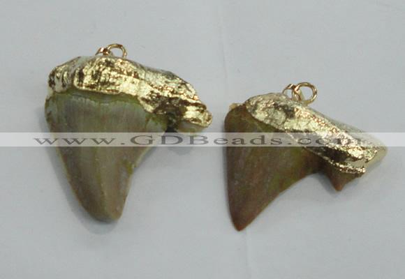 NGP1456 20*30mm - 25*35mm shark teeth pendants wholesale