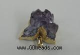 NGP1469 25*35mm - 30*40mm butterfly druzy amethyst gemstone pendants