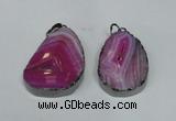 NGP1485 30*45mm - 40*50mm freeform plated druzy agate pendants