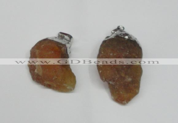 NGP1500 20*30mm - 25*50mm nuggets red agate gemstone pendants