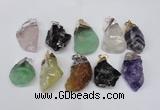 NGP1506 20*30mm - 25*50mm nuggets mixed quartz pendants