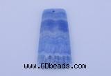 NGP156 2pcs 28*55mm trapezoid dyed blue lace agate gemstone pendants