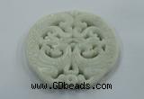 NGP1602 68*70mm Carved natural hetian jade pendants wholesale