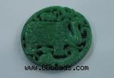 NGP1617 68*68mm Carved dyed natural hetian jade pendants wholesale