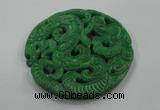 NGP1619 66*67mm Carved dyed natural hetian jade pendants wholesale