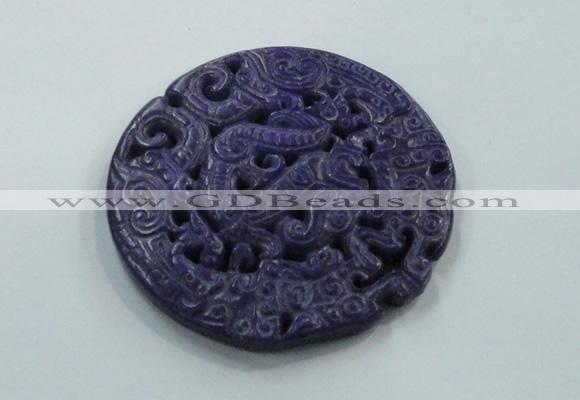 NGP1622 68*68mm Carved dyed natural hetian jade pendants wholesale