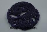 NGP1628 67*70mm Carved dyed natural hetian jade pendants wholesale