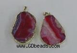 NGP1662 30*40mm - 35*45mm freeform druzy agate pendants