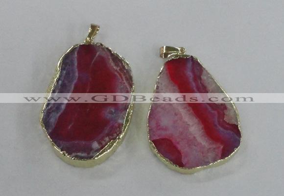 NGP1662 30*40mm - 35*45mm freeform druzy agate pendants