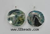 NGP1664 30*35mm - 35*40mm freeform agate gemstone pendants