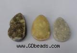 NGP1700 25*35mm - 28*40mm freeform druzy agate gemstone pendants