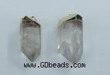 NGP1763 20*45mm - 25*50mm faceted nuggets white crystal pendants