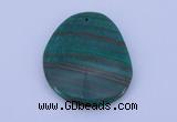 NGP177 2pcs 40*48mm freeform synthetic malachite gemstone pendants