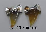 NGP1778 35*45mm - 38*55mm teeth-shaped agate gemstone pendants