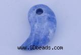 NGP178 2pcs 10*20*35mm dyed blue lace agate gemstone pendants