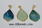 NGP1794 25*40mm freeform agate gemstone pendants wholesale