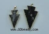 NGP1818 18*38mm - 28*45mm arrowhead druzy agate gemstone pendants