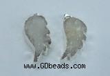 NGP1821 18*35mm - 20*40mm wing-shaped druzy agate pendants