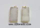 NGP1823 15*30mm - 20*35mm rectangle druzy agate pendants