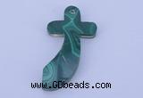 NGP189 29*51mm cross synthetic malachite gemstone pendant jewelry