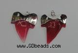 NGP1890 35*45mm - 38*55mm teeth-shaped agate gemstone pendants