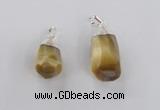 NGP1915 14*30mm - 15*35mm faceted nuggets golden tiger eye pendants