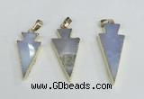 NGP1920 15*30mm - 18*40mm arrowhead agate gemstone pendants