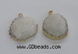 NGP1985 35*40mm - 40*45mm freefrom druzy agate pendants