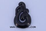 NGP203 30*50mm fashion jet gemstone pendant jewelry wholesale