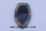 NGP210 30*50mm fashion dyed imperial jasper & black stone pendant