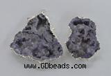 NGP2103 40*50mm - 55*65mm freeform druzy agate gemstone pendants