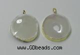 NGP2122 35*40mm - 40*45mm freeform druzy agate gemstone pendants