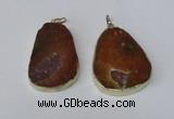 NGP2215 30*40mm - 40*45mm freeform druzy agate gemstone pendants