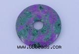 NGP224 5*30mm fashion synthetic ruby zoisite gemstone donut pendant