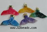 NGP2274 38*55mm - 40*60mm fishtail agate gemstone pendants