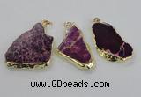 NGP2285 30*40mm - 40*50mm freeform sea sediment jasper pendants