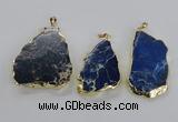 NGP2287 30*40mm - 40*50mm freeform sea sediment jasper pendants