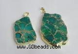 NGP2288 30*40mm - 40*50mm freeform sea sediment jasper pendants